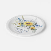 Elegant Sunflower Eucalyptus Greenery Wedding Papieren Bordje (Gekanteld)