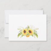 Elegant Sunflower Eucalyptus Greenery Wedding RSVP Kaartje (Achterkant)