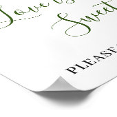 Elegant Sunflower Eucalyptus Love is Sweet Weddens Poster (Hoek)