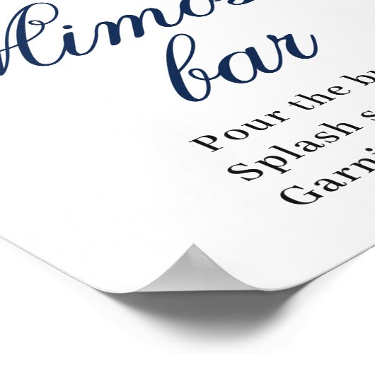 Elegant Sunflower Eucalyptus Mimosa Bar Poster (Hoek)