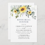 Elegant Sunflower Eucalyptus REHEARSAL DINNER Kaart<br><div class="desc">Creëer de perfecte REHEARSAL DINNER nodigt met deze "Waterverf Eucalyptus Greenery"-sjabloon uit. Dit ontwerp van hoge kwaliteit is eenvoudig aan te passen aan uw trouwkleuren, -stijlen en -thema. Voor verdere aanpassing, te klikken gelieve de "pas verder"verbinding aan en ons ontwerphulpmiddel te gebruiken om deze sjabloon te wijzigen. Neem contact met...</div>