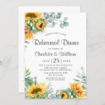 Elegant Sunflower Eucalyptus Rehearsal Dinner Kaart<br><div class="desc">Creëer de perfecte huwelijksuitnodiging met deze sjabloon "Sunflower Eucalyptus Waterverf Couple Shower Invitation". Voor verdere aanpassing,  te klikken gelieve de "pas verder"verbinding aan en ons ontwerphulpmiddel te gebruiken om deze sjabloon te wijzigen. Neem contact met me op als je hulp of overeenkomende objecten nodig hebt.</div>