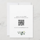 Elegant Sunflower Eucalyptus REHEARSAL DINNER QR Kaart (Achterkant)