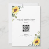 Elegant Sunflower Eucalyptus REHEARSAL DINNER QR Kaart (Achterkant)