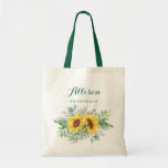 Elegant Sunflower Eucalyptus Rustic Bridesmaid Tote Bag<br><div class="desc">Elegant Sunflower Eucalyptus Rustic Bridesmaid Canvas tas. Geef je bruidsfeestje een canvas tas die ze helemaal gevleid zal laten voelen! Deze tassen zijn aangepast om alles te zeggen wat je wilt. Voor verdere aanpassing, te klikken gelieve de "pas verder"verbinding aan en ons ontwerphulpmiddel te gebruiken om deze sjabloon te wijzigen....</div>