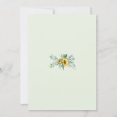 Elegant Sunflower Eucalyptus Splash Wedding Kaart (Achterkant)