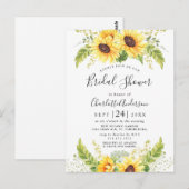 Elegant Sunflower Eucalyptus Vrijgezellenfeest Kaa Briefkaart (Voorkant / Achterkant)