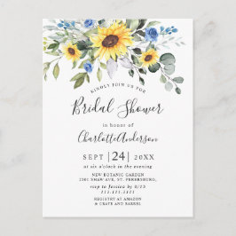 Elegant Sunflower Eucalyptus Vrijgezellenfeest Kaa Briefkaart