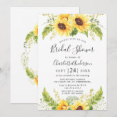 Elegant Sunflower Eucalyptus VRIJGEZELLENFEEST Kaart (Voorkant / Achterkant)