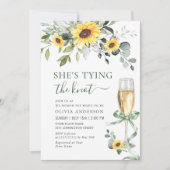 Elegant Sunflower Eucalyptus VRIJGEZELLENFEEST Kaart (Voorkant)