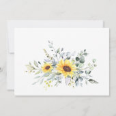 Elegant Sunflower Eucalyptus Vrijgezellenfeest Kaart (Achterkant)