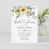 Elegant Sunflower Eucalyptus VRIJGEZELLENFEEST Kaart (Staand voorkant)