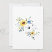 Elegant Sunflower Eucalyptus VRIJGEZELLENFEEST Kaart (Achterkant)