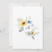 Elegant Sunflower Eucalyptus VRIJGEZELLENFEEST Kaart (Achterkant)
