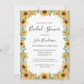 Elegant Sunflower Eucalyptus Vrijgezellenfeest Kaart (Voorkant)