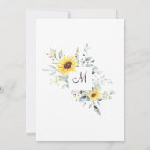 Elegant Sunflower Eucalyptus VRIJGEZELLENFEEST Kaart (Achterkant)