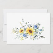 Elegant Sunflower Eucalyptus Vrijgezellenfeest Kaart (Achterkant)