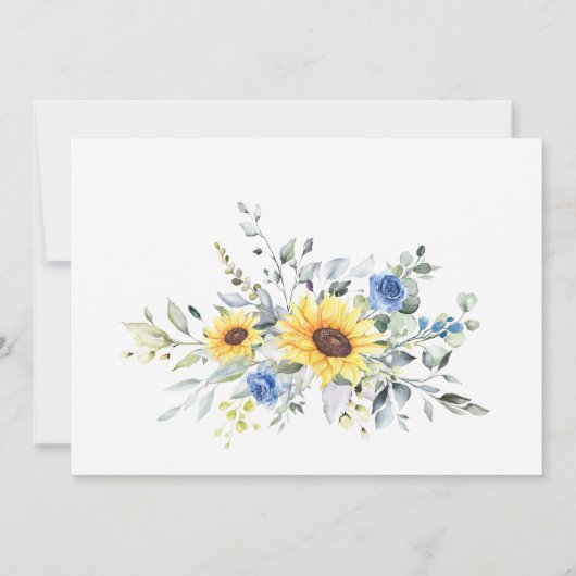 Elegant Sunflower Eucalyptus Vrijgezellenfeest Kaart (Achterkant)