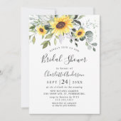 Elegant Sunflower Eucalyptus Vrijgezellenfeest Kaart (Voorkant)