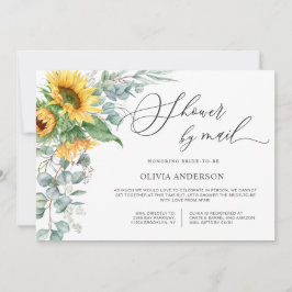 Elegant Sunflower Eucalyptus Vrijgezellenfeest per Kaart