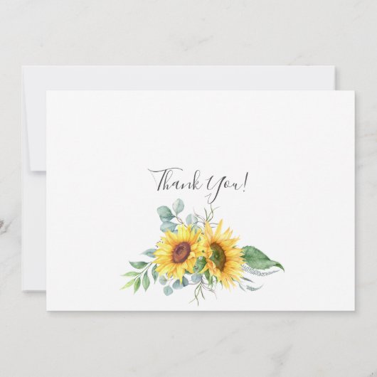 Elegant Sunflower Eucalyptus Vrijgezellenfeest per Kaart (Achterkant)