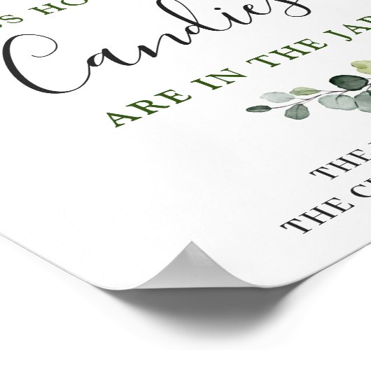 Elegant Sunflower Eucalyptus Vrijgezellenfeest Pos Poster (Hoek)