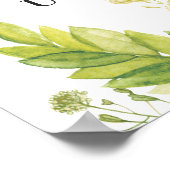 Elegant Sunflower Eucalyptus Vrijgezellenfeest Poster (Hoek)