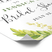 Elegant Sunflower Eucalyptus Vrijgezellenfeest Poster (Hoek)