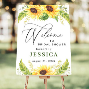 Elegant Sunflower Eucalyptus Vrijgezellenfeest Poster
