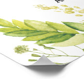 Elegant Sunflower Eucalyptus Vrijgezellenfeest Poster (Hoek)