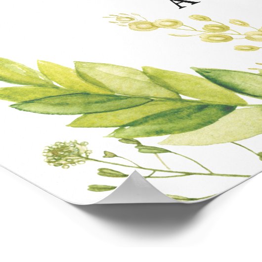 Elegant Sunflower Eucalyptus Vrijgezellenfeest Poster (Hoek)