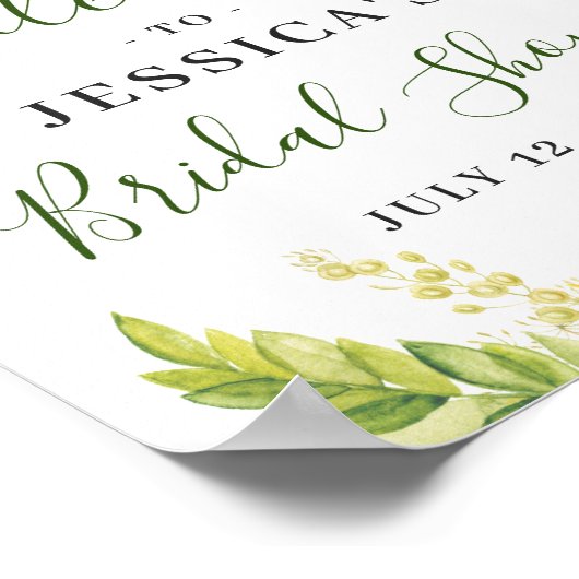 Elegant Sunflower Eucalyptus Vrijgezellenfeest Poster (Hoek)