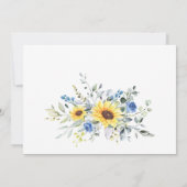 Elegant Sunflower Eucalyptus Waterverf Moving Aankondiging (Achterkant)