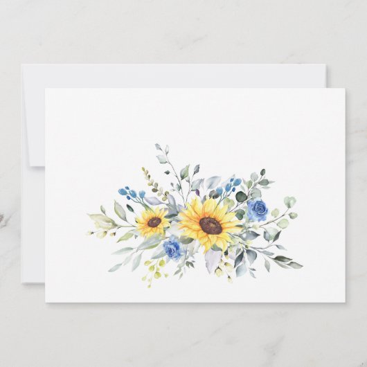 Elegant Sunflower Eucalyptus Waterverf Moving Aankondiging (Achterkant)