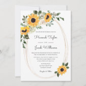 Elegant Sunflower Eucalyptus Weddenschap Kaart (Voorkant)