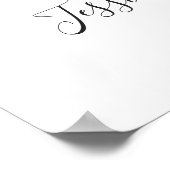 Elegant Sunflower Eucalyptus Weddenschap Welkom Poster (Hoek)