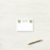Elegant Sunflower Floral Teacher Monogrammen Post-it® Notes (Op bureau)