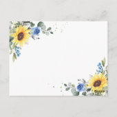 Elegant Sunflower Floral Wedding Kaart (Achterkant)