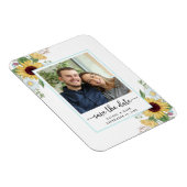 Elegant Sunflower Floral Wedding Save the Date Magneet (Rechterzijde)