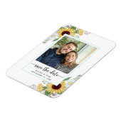Elegant Sunflower Floral Wedding Save the Date Magneet (Linkerzijde)
