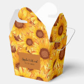 Elegant Sunflower Florals Wedding Favor Box Bedankdoosjes (Geopend)