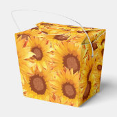 Elegant Sunflower Florals Wedding Favor Box Bedankdoosjes (Achterkant)