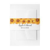 Elegant Sunflower Florals Wedding Uitnodigingen Wikkel (Voorkant Voorbeeld)