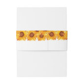 Elegant Sunflower Florals Wedding Uitnodigingen Wikkel (Achterkant Voorbeeld)