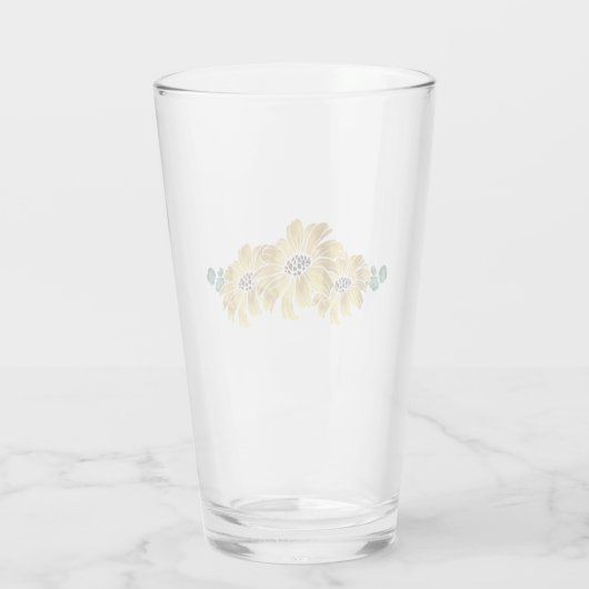 Elegant Sunflower Glass Glas (Achterkant)
