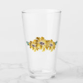 Elegant Sunflower Glass Glas (Voorkant)