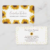 Elegant Sunflower Gold Stippen Modern Boutique Visitekaartje (Voorkant / Achterkant)