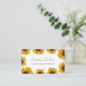 Elegant Sunflower Gold Stippen Modern Boutique Visitekaartje (Staand voorkant)