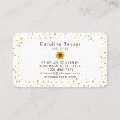 Elegant Sunflower Gold Stippen Modern Boutique Visitekaartje (Achterkant)