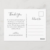 Elegant Sunflower Greenery Floral Hartelijk dank Briefkaart (Achterkant)